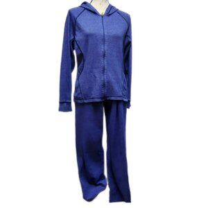 Avia Womens HoodieTracksuit Large Wide Flare Leg Purple Violet‎ Retro Y2K 00s